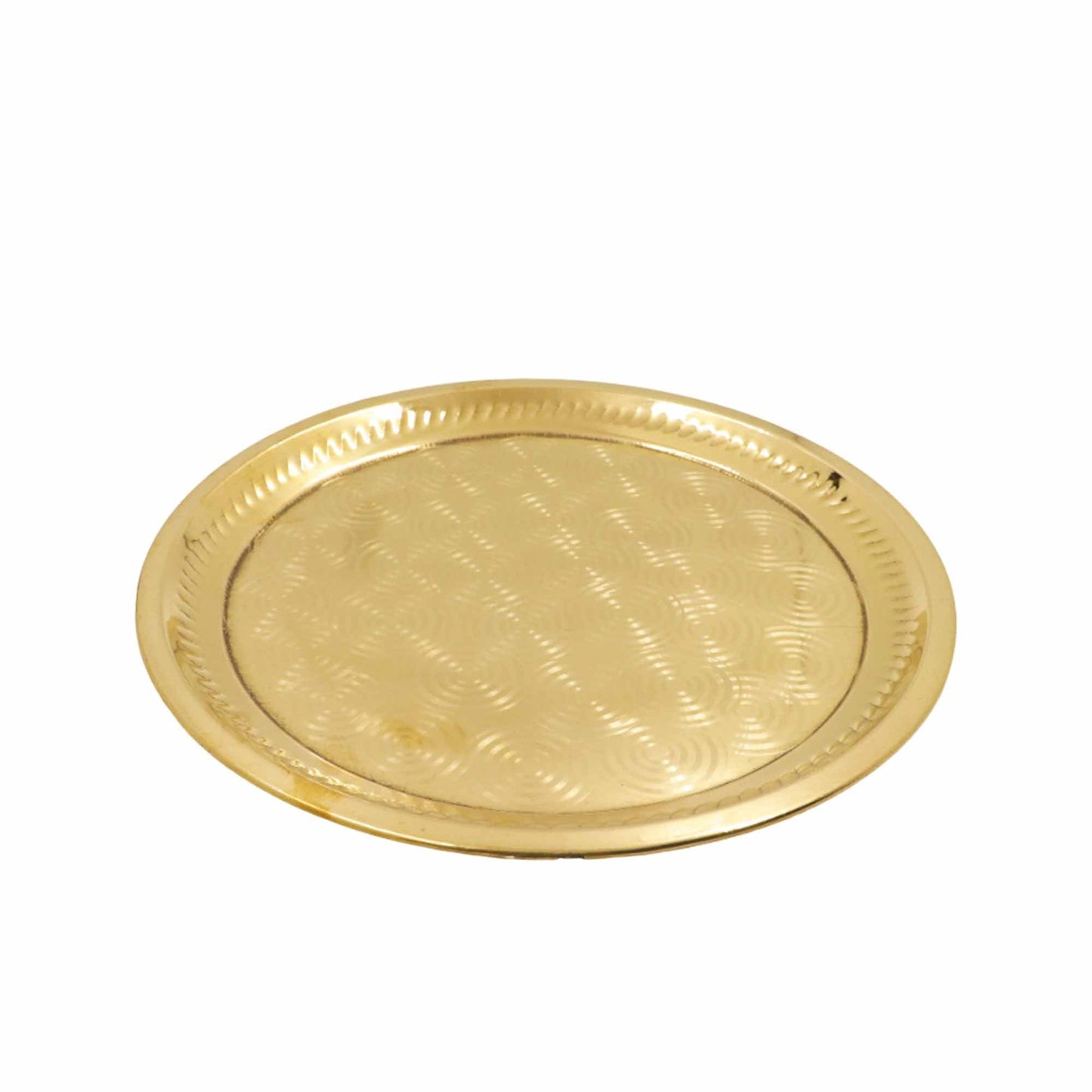 Brass Ring Thali Size-12 (Pital Gol Thali / Chakra Plate)