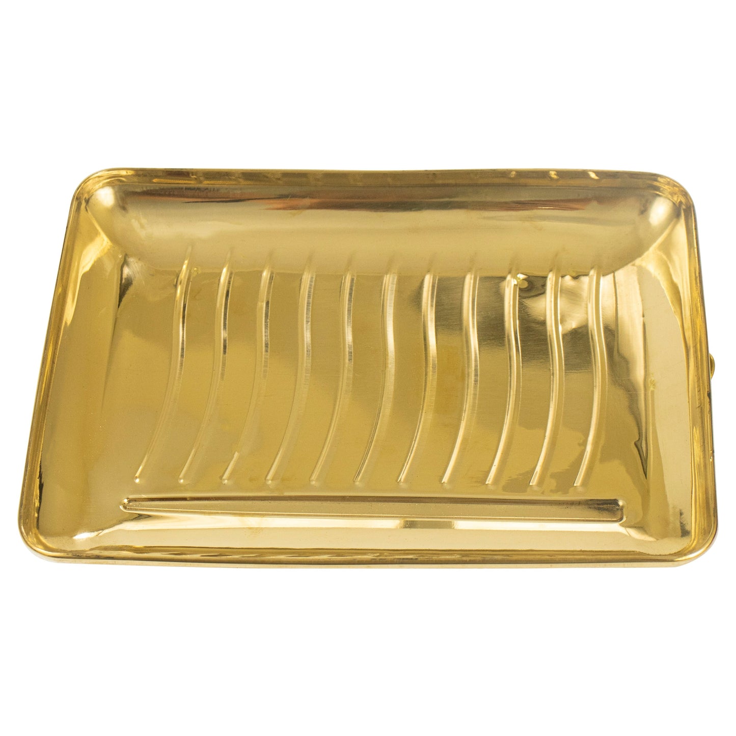 Brass Rectangle Lines Plate (Pital Ayat Design Thali)
