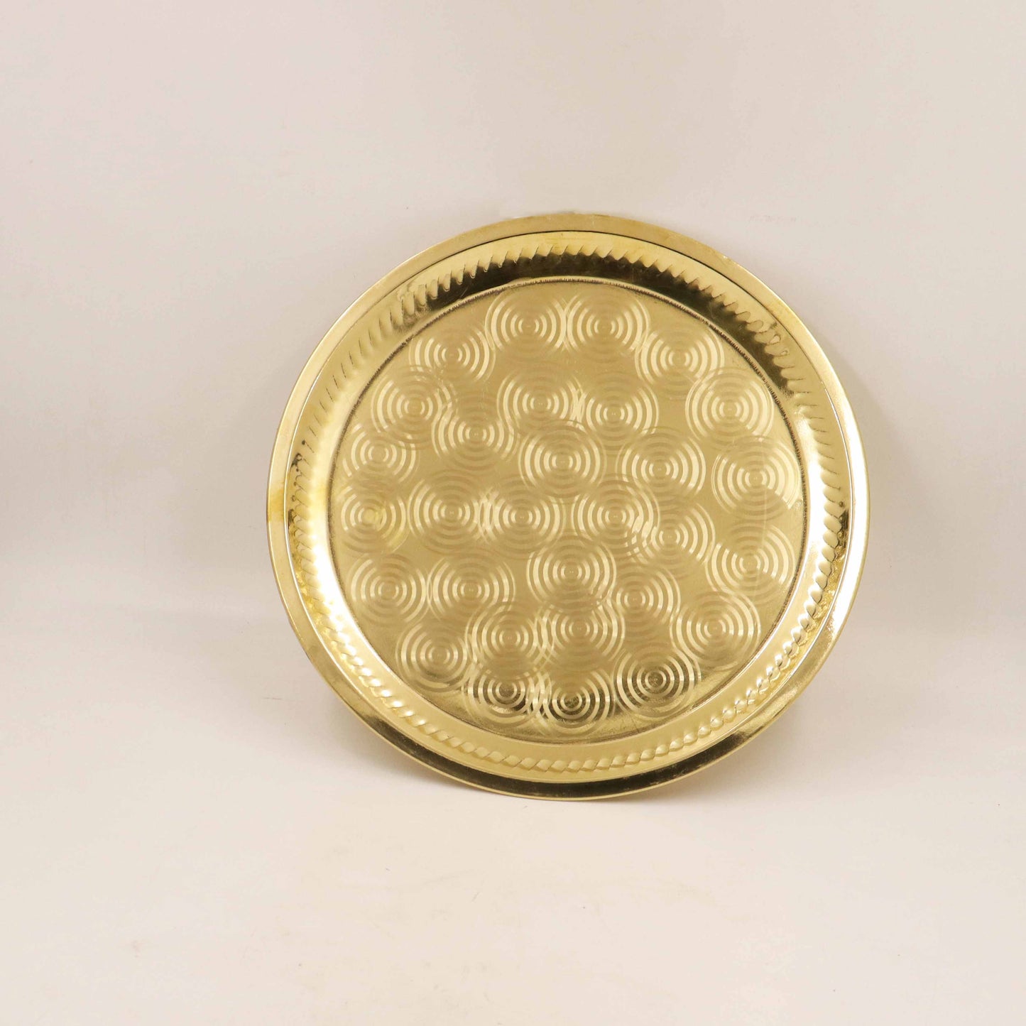 Brass Ring Thali Size-12 (Pital Gol Thali / Chakra Plate)
