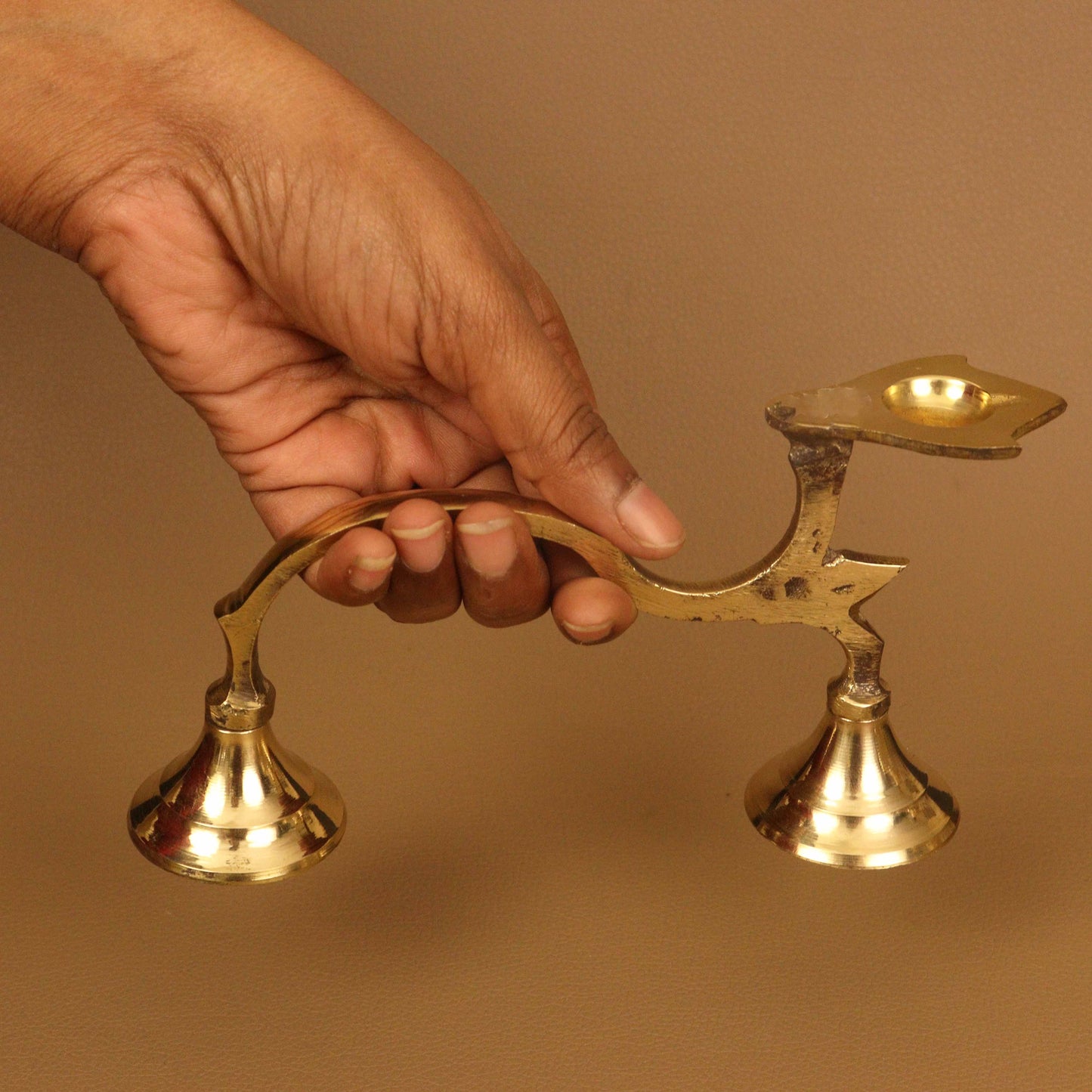 Karpoor Aarti One Face Diya (0.180gm) (Pital Kapoor Ek Mukh Deepak)