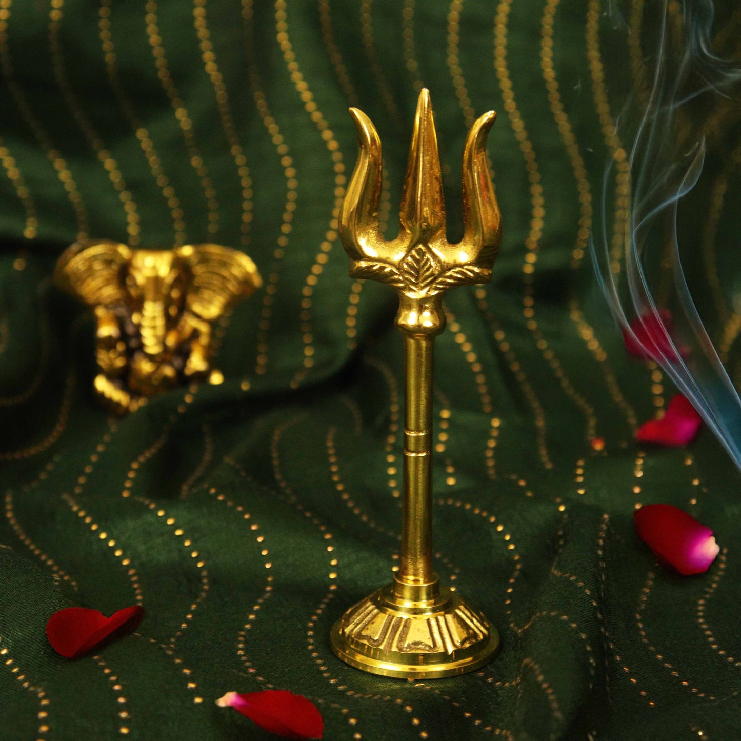 Brass Soolam-10cm (Pital Trishul / Shiva Weapon)