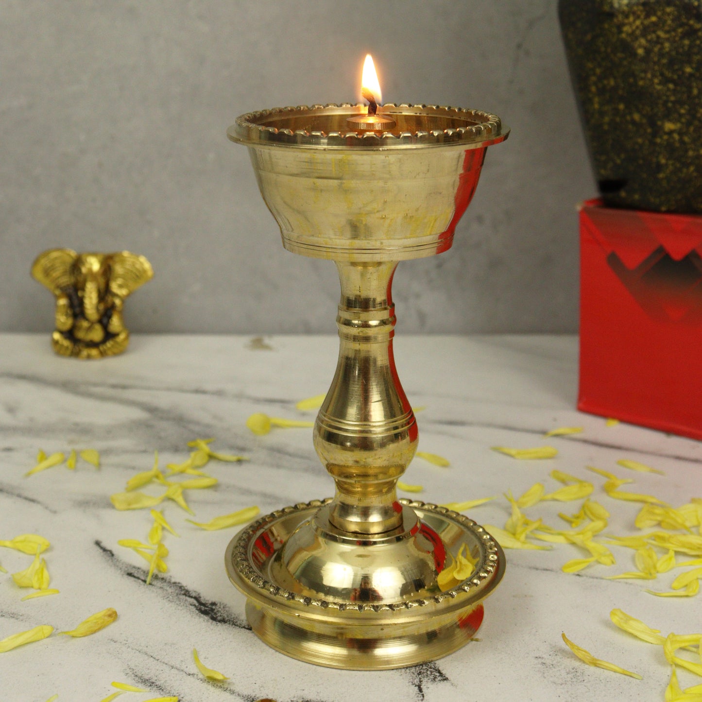 Brass Udupi Nandha Stand-Size 3 (Pital Udupi Nanda Stand)