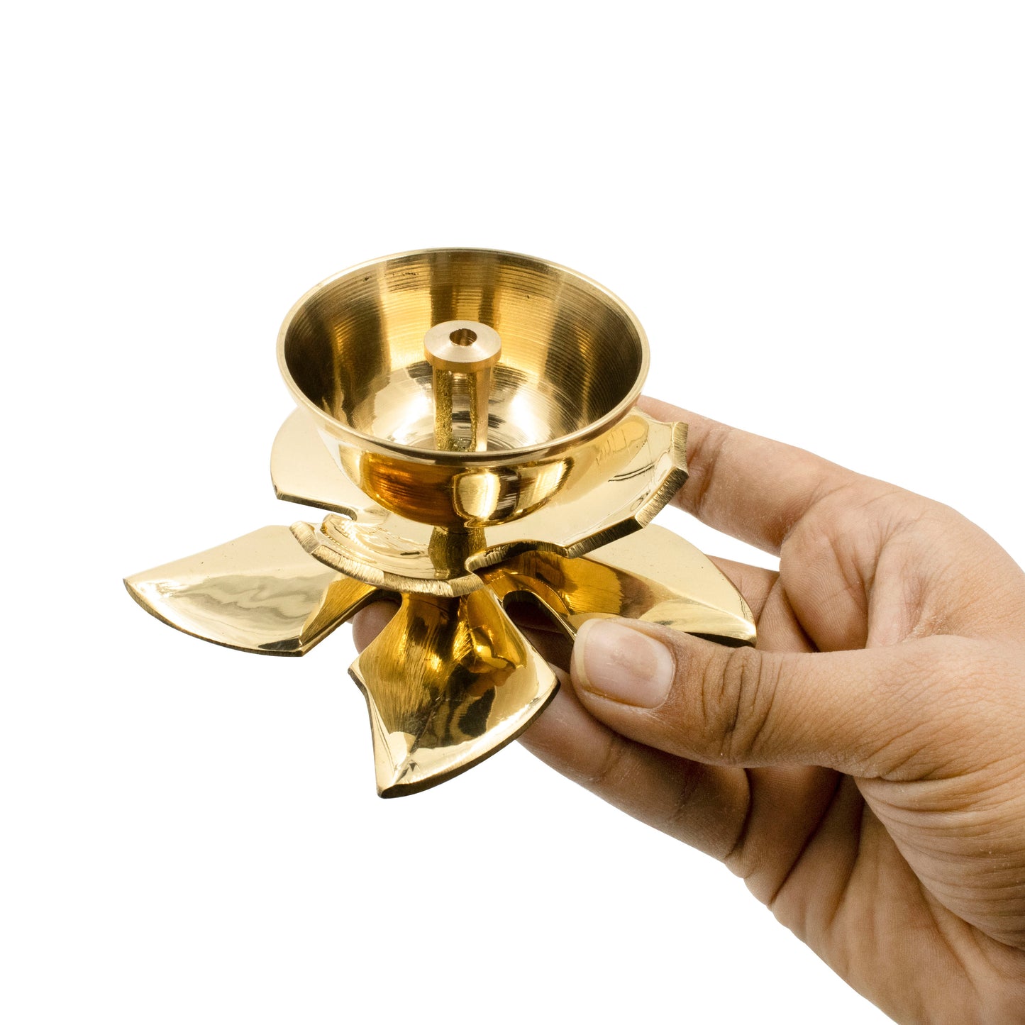 Brass Kamal Jyothi Diya (Pital Kamal Jyoti Deepak / Lotus Lamp)