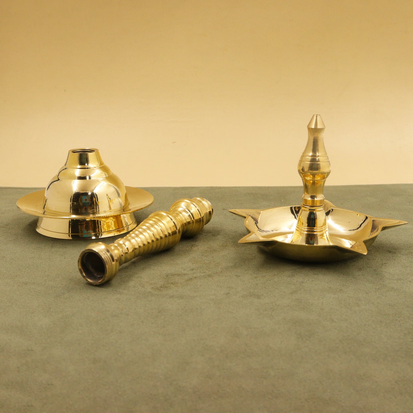 Brass Kerala Fancy Diya Size-9 (Pital Kerala Sundar Deepak)