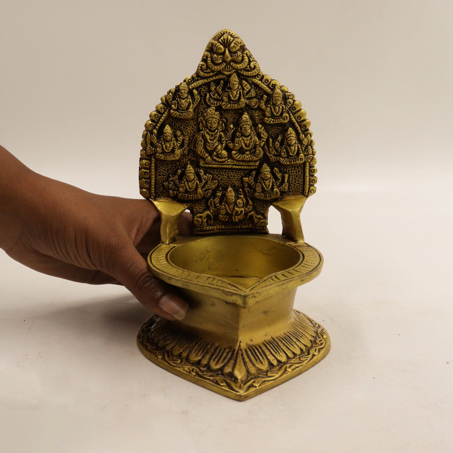 Antique Gajalakshmi Diya (Pital Prachin Gaj Laxmi Deepak)