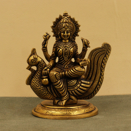 Brass Gayathri Devi Idol (Pital Gayatri Mata Murti)