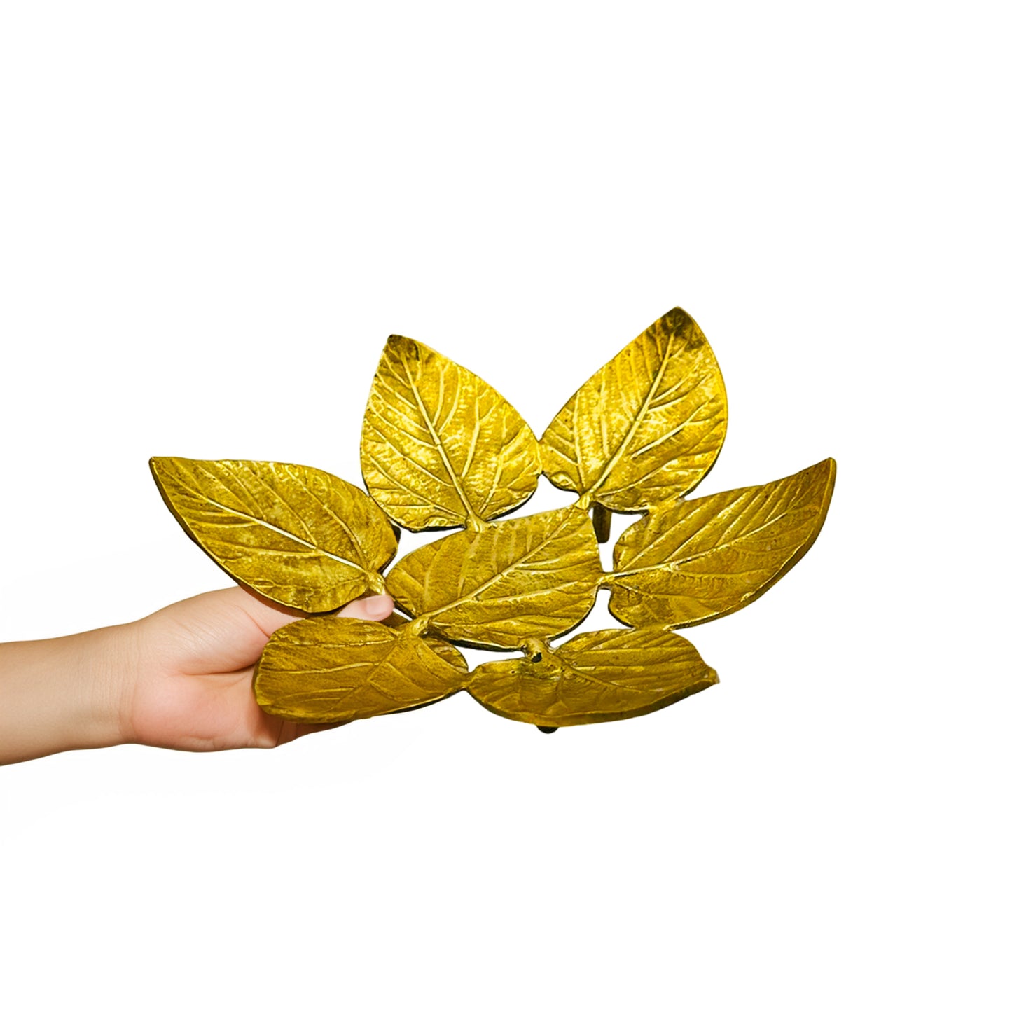 Brass Leaf Shape Fruit Bowl