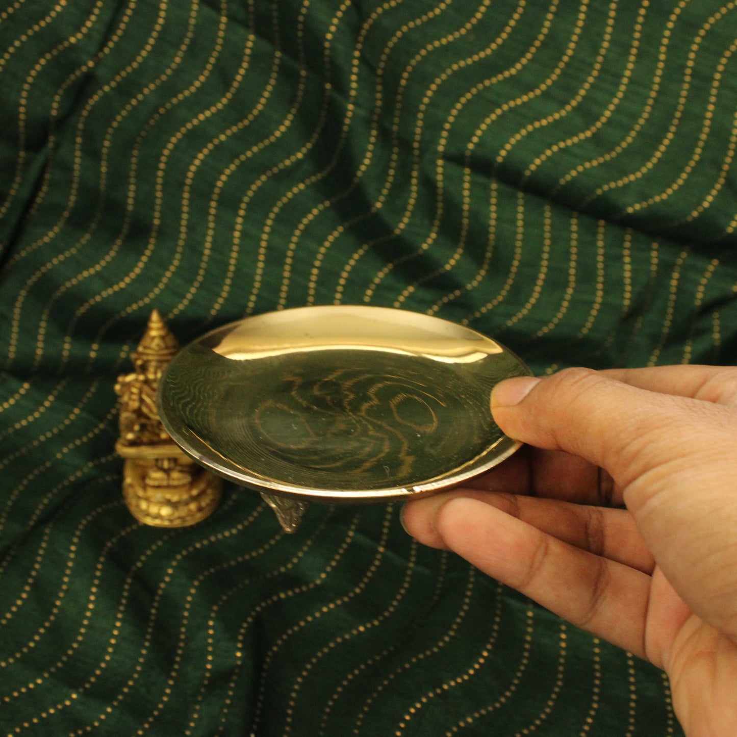 Golden Brass Plain GJ Chowki