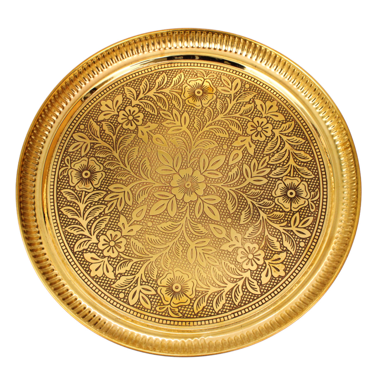 Brass Halwa Plate Size-12 (Pital Mithai Thali / Sweet Plate)