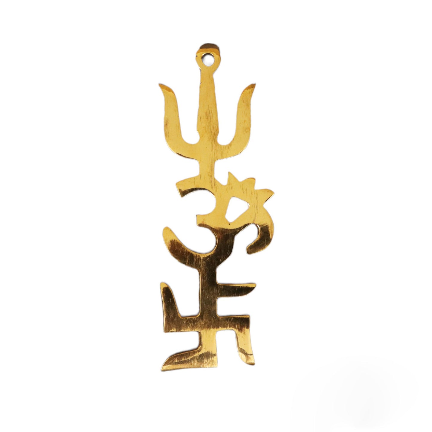 Om Wall Hanging-3 (OM,Swastik,Soolom) (Pital Aum Swastik Trishul Set)