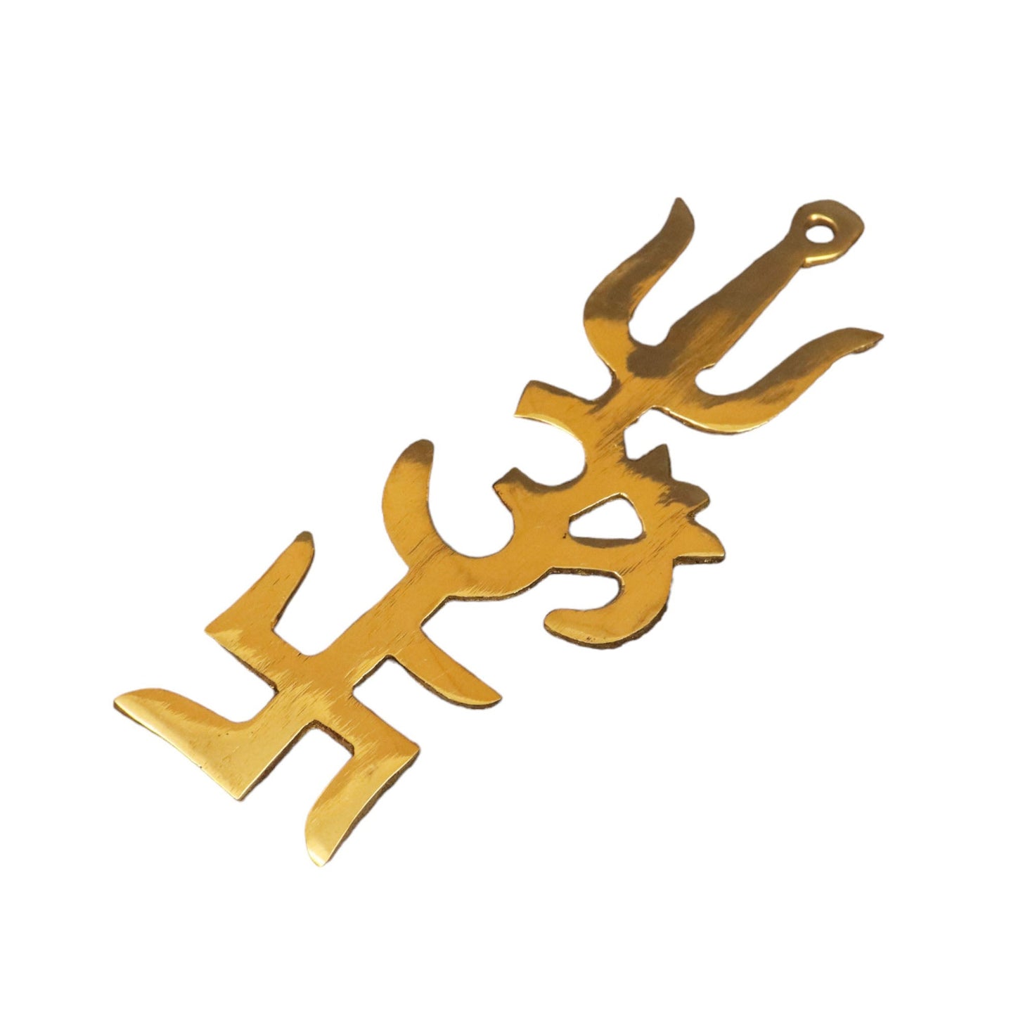 Om Wall Hanging-3 (OM,Swastik,Soolom) (Pital Aum Swastik Trishul Set)