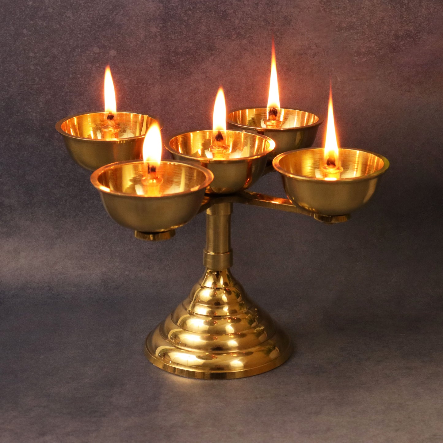 Pancha Pyali (Pancha Diya) (Pital Panch Katori Deepak)