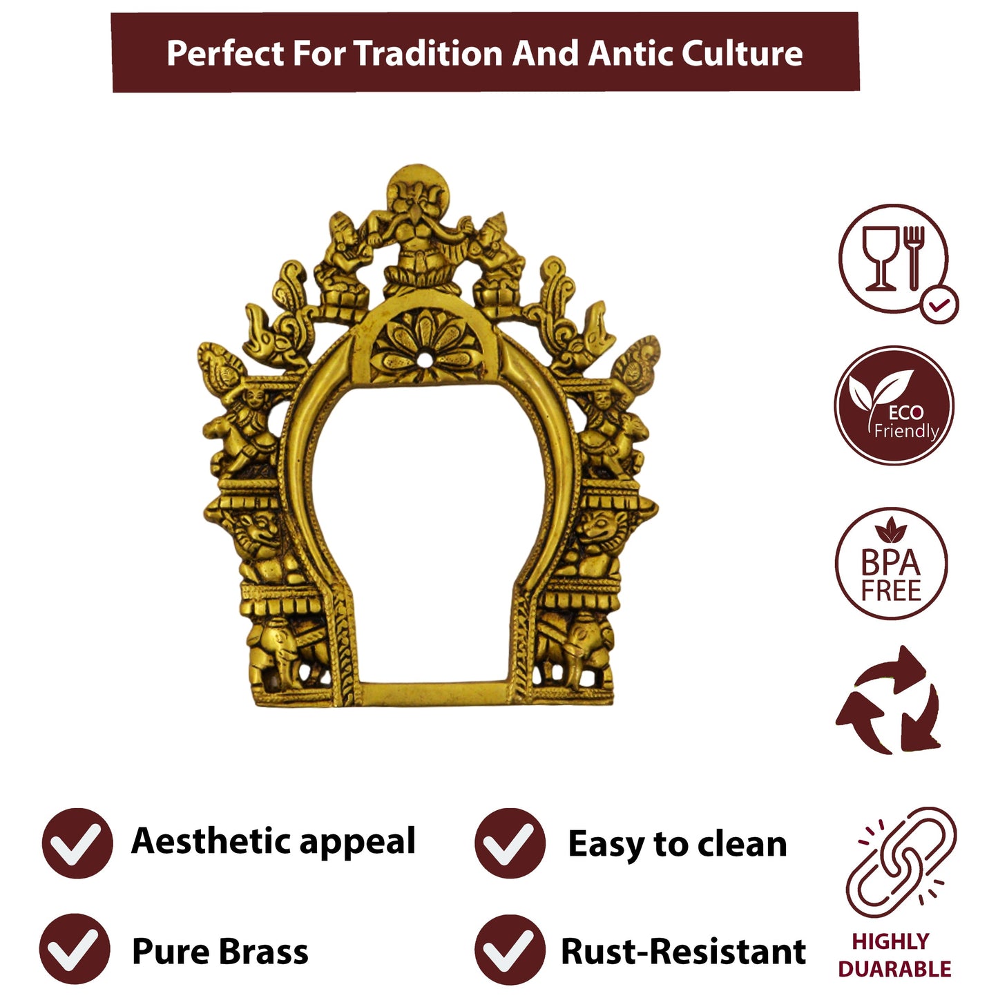 Brass Prabavalli Frame-Big (Pital Prabha Mandal Bada)