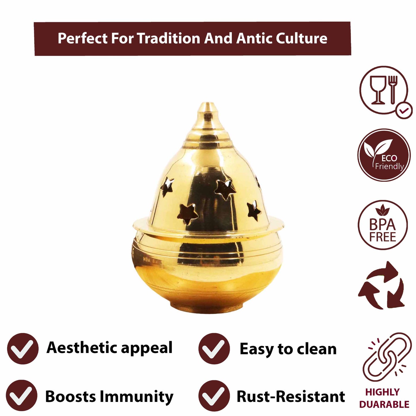 Brass Akhand Diya-Big (Pital Akhand Deepak Bada / Continuous Lamp)