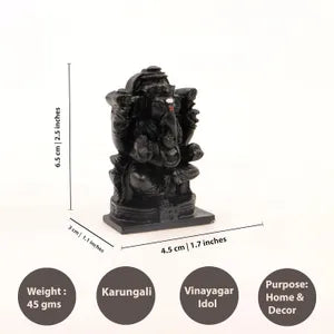 Karungali Ganesh Tabletop Idol