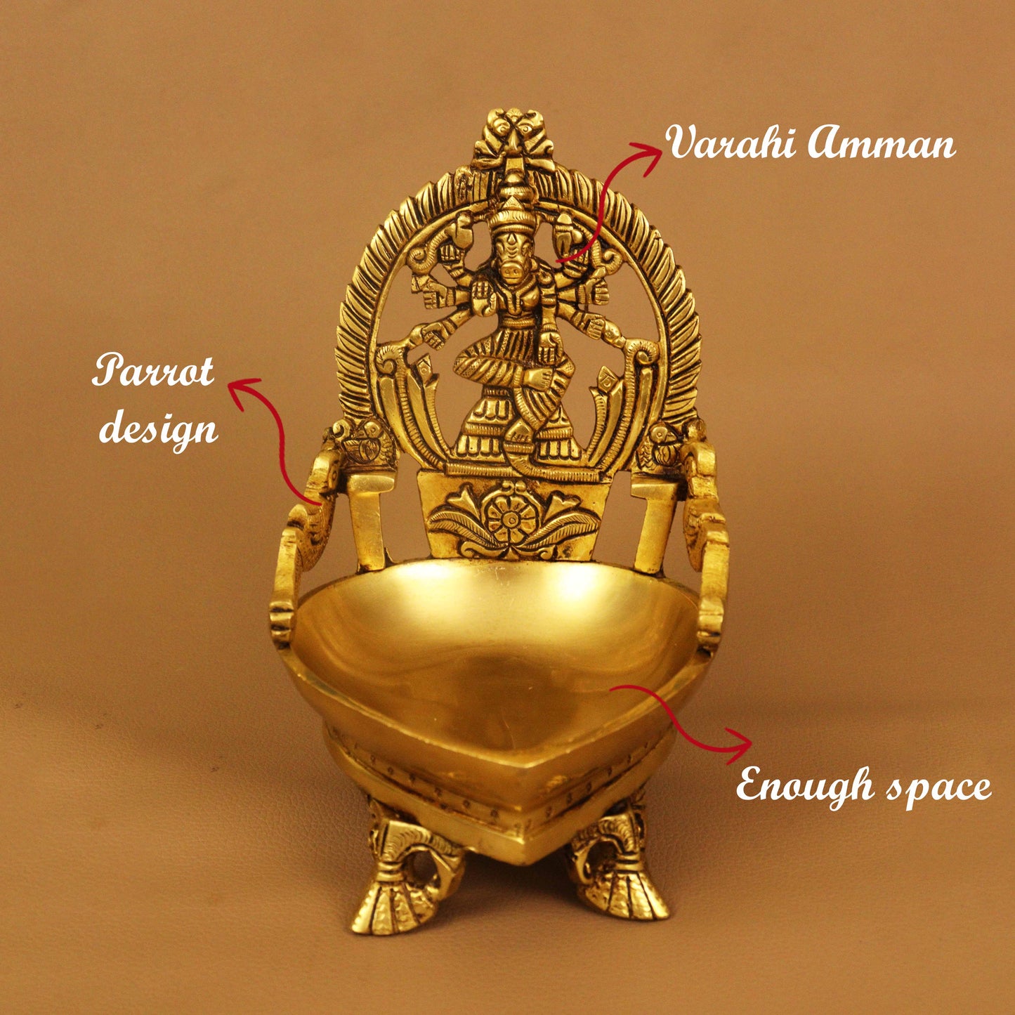 Brass Antique Varahi Vilaku (1.390 gm) (Pital Prachin Varahi Deepak)