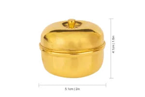 Brass Apple Kumkum Holder