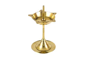 Flat Brass Temple Diya