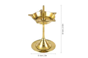 Flat Brass Temple Diya