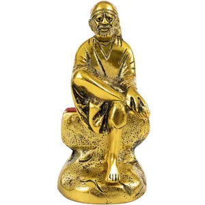 Divine Metal Oxidized Sai Baba Idol for Home Decor