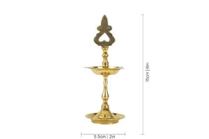 हस्तनिर्मित पीतल लक्ष्मी कुथु विलाक्कु दीया