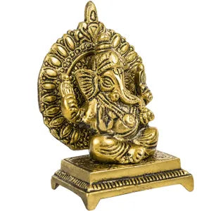 Oxidised Sinhasan Ganesha Idol