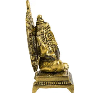 Oxidised Sinhasan Ganesha Idol