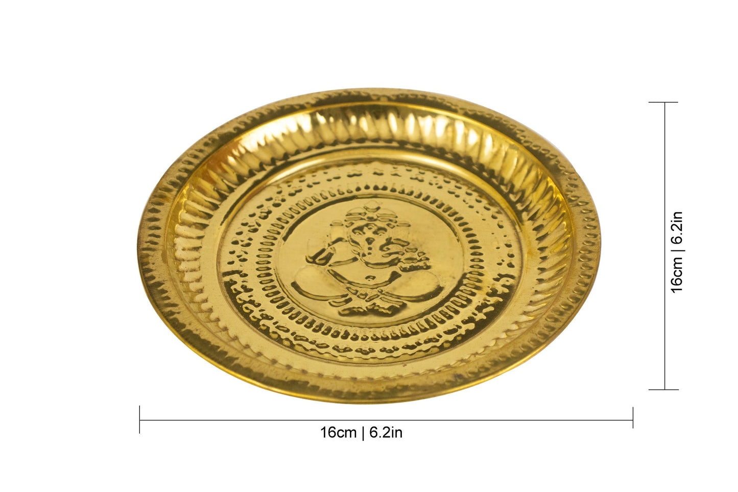 Brass Ganesha Thali (Pital Vinayak Puja Thali / Ganapati Plate)