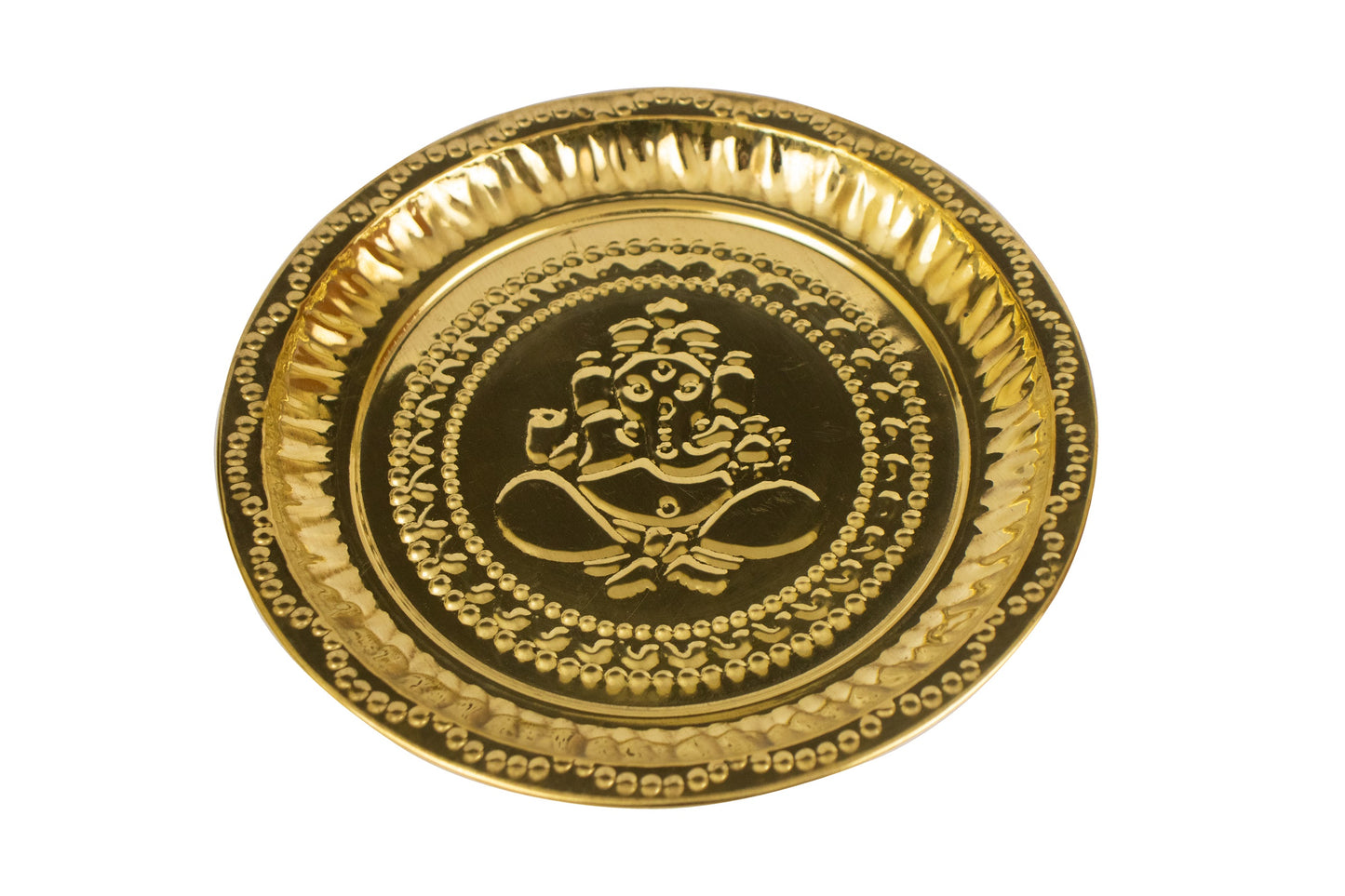 Brass Ganesha Thali (Pital Vinayak Puja Thali / Ganapati Plate)