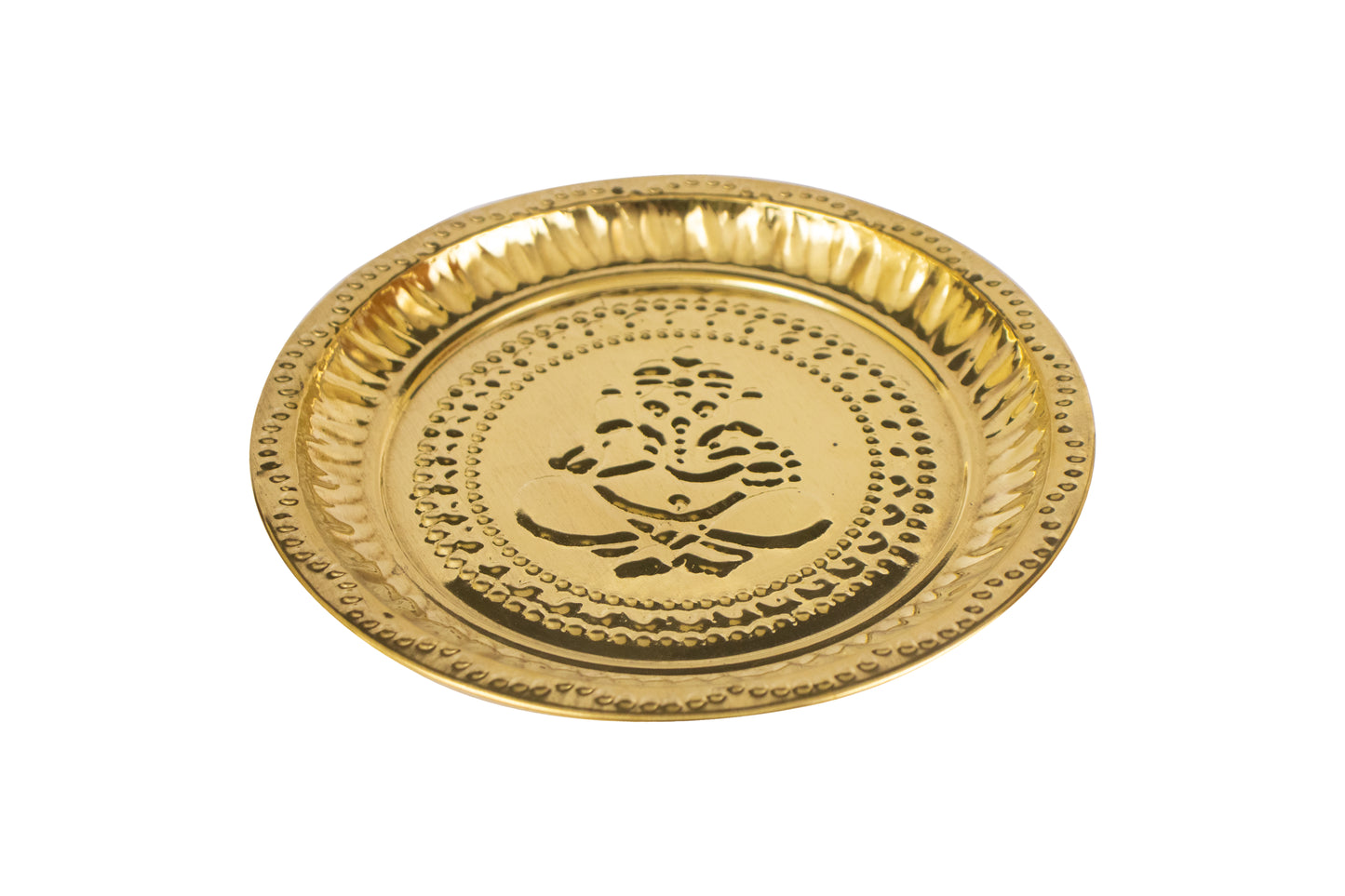 Brass Ganesha Thali (Pital Vinayak Puja Thali / Ganapati Plate)