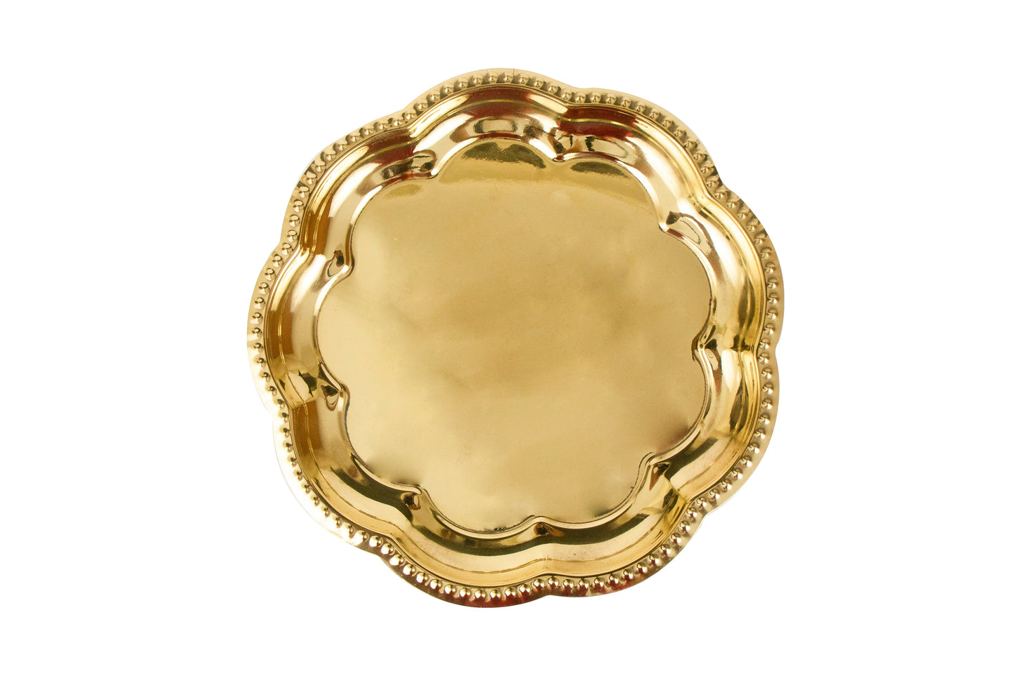 Brass Zigzag Thali (Pital Lehria Design Plate)