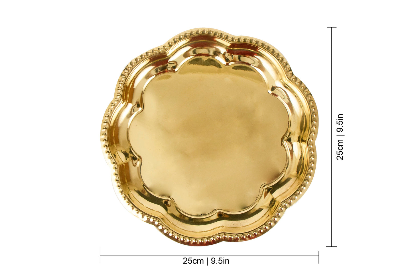 Brass Zigzag Thali (Pital Lehria Design Plate)