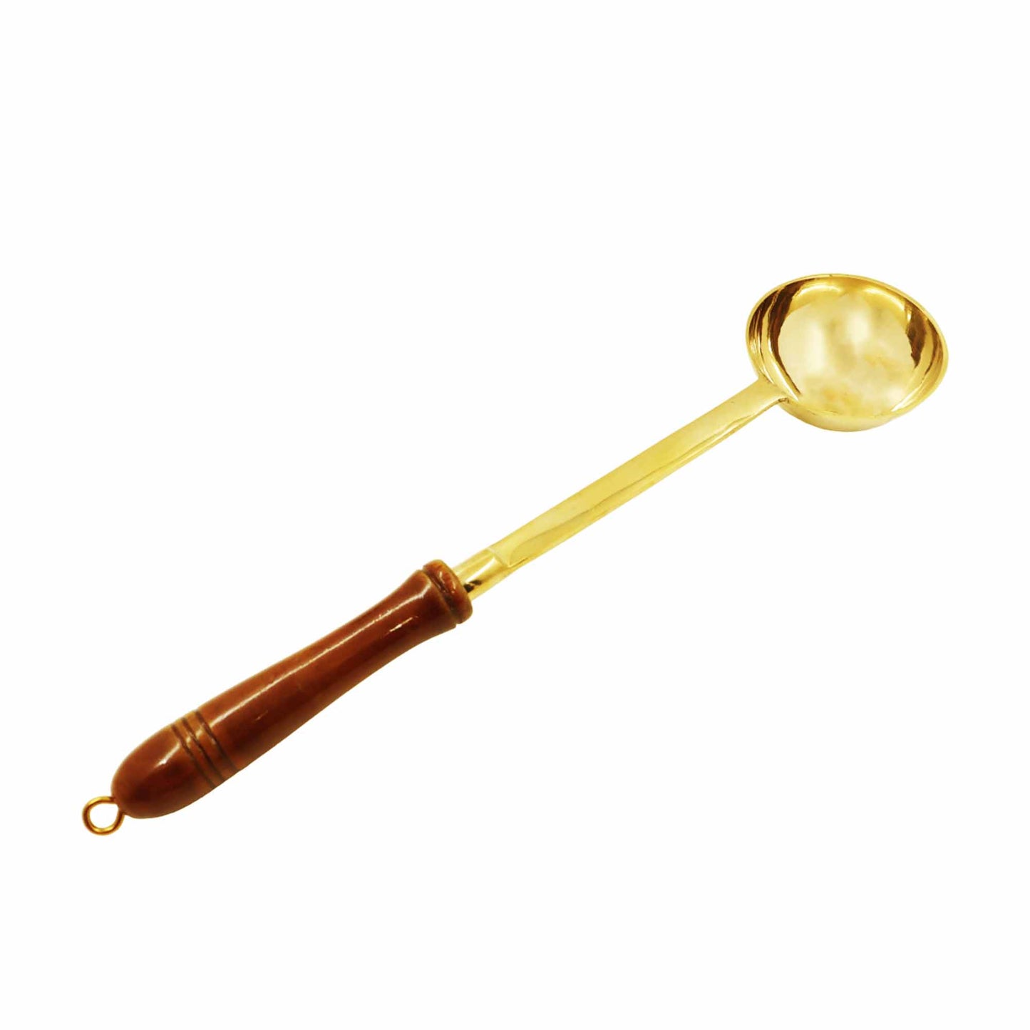 Brass Cutlary Wooden Handle-Round Karandi