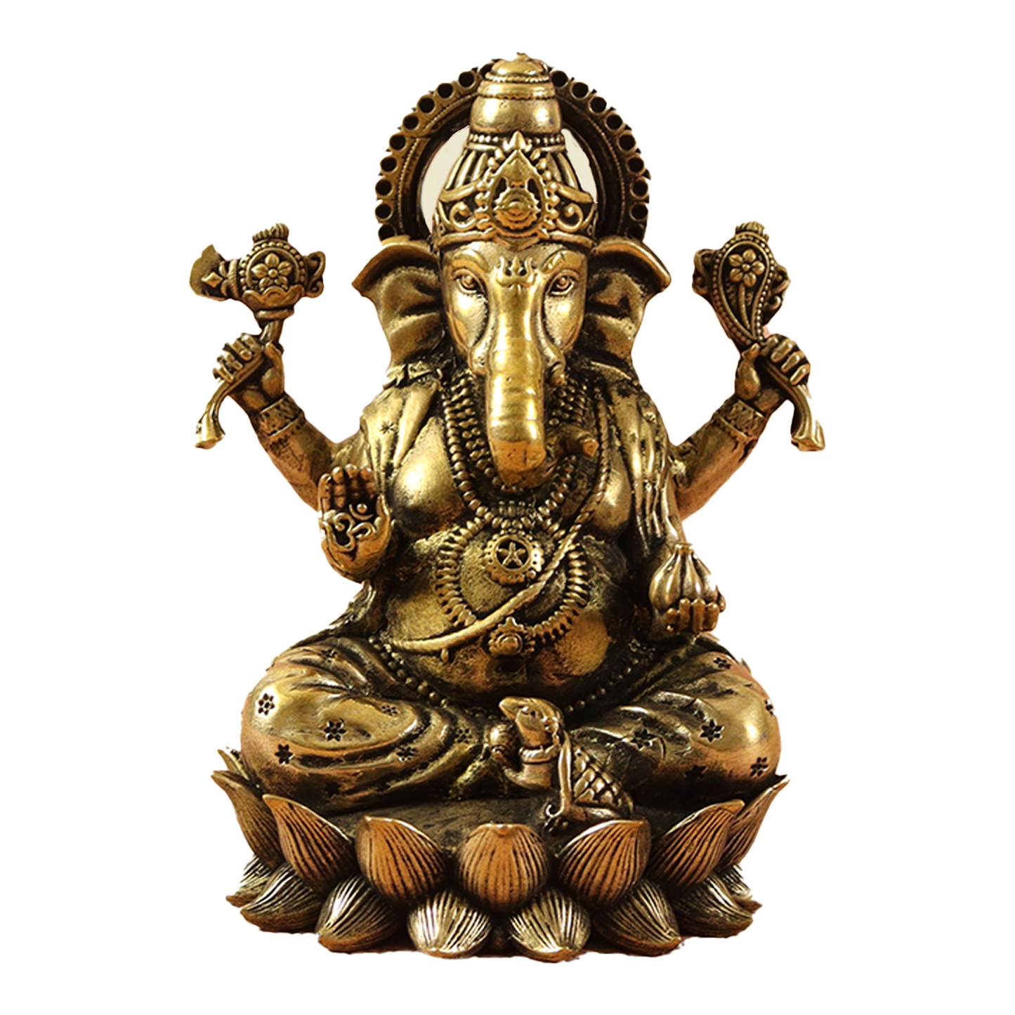 Brasss Lotus Ganesh Statue