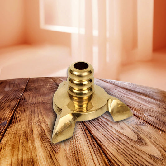 Brass Wick Holder (Vilakku Thiri Stand) - Small (Pital Batti Stand Chota)