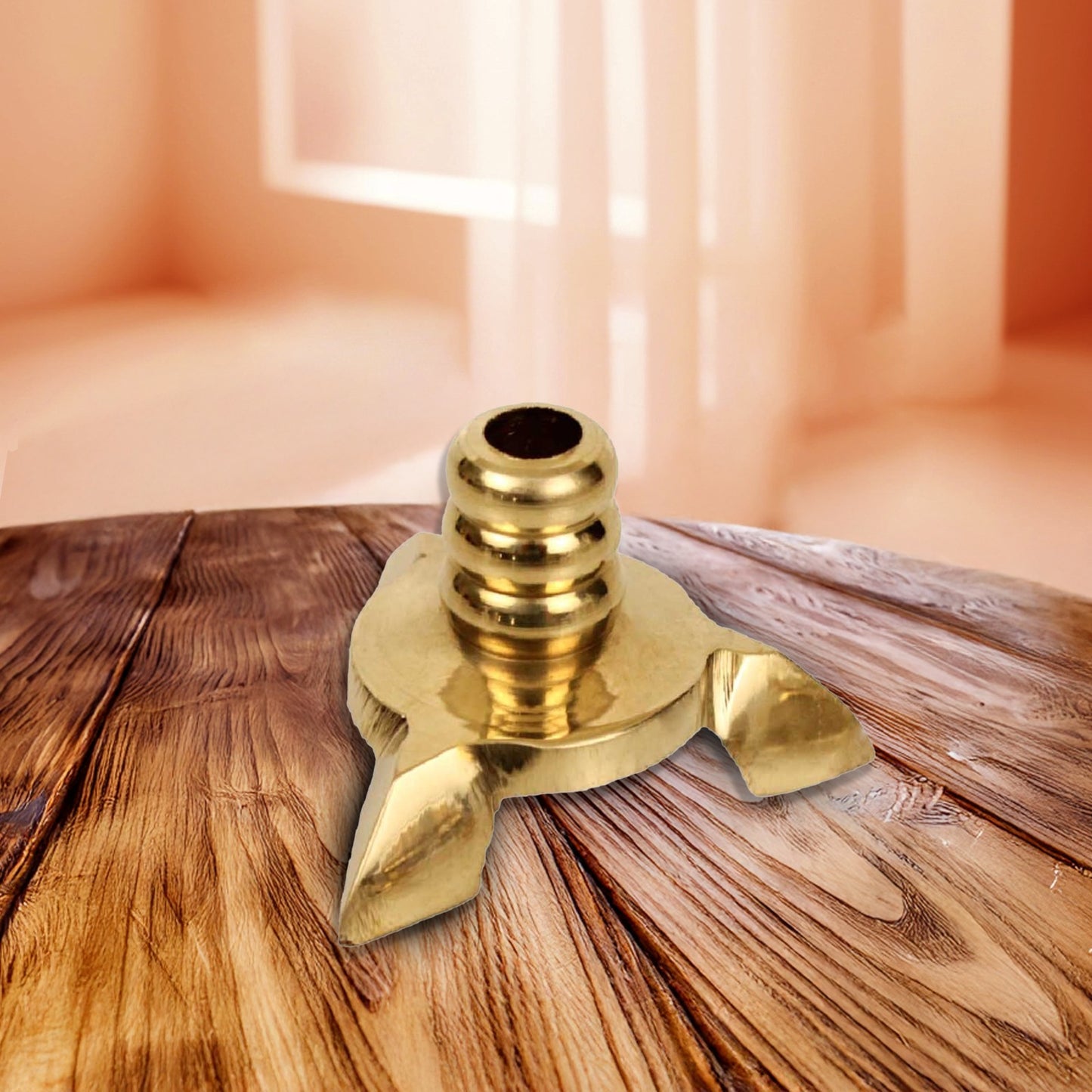 Brass Wick Holder (Vilakku Thiri Stand) - Big (Pital Batti Stand Bada)
