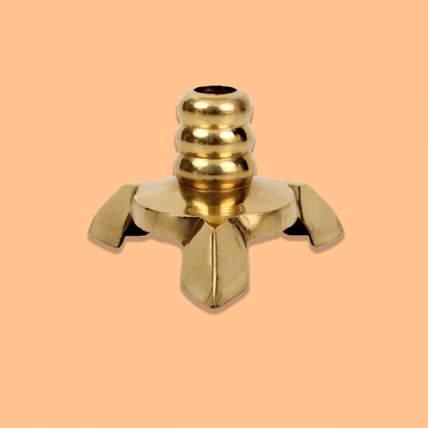 Brass Wick Holder (Vilakku Thiri Stand) - Big (Pital Batti Stand Bada)