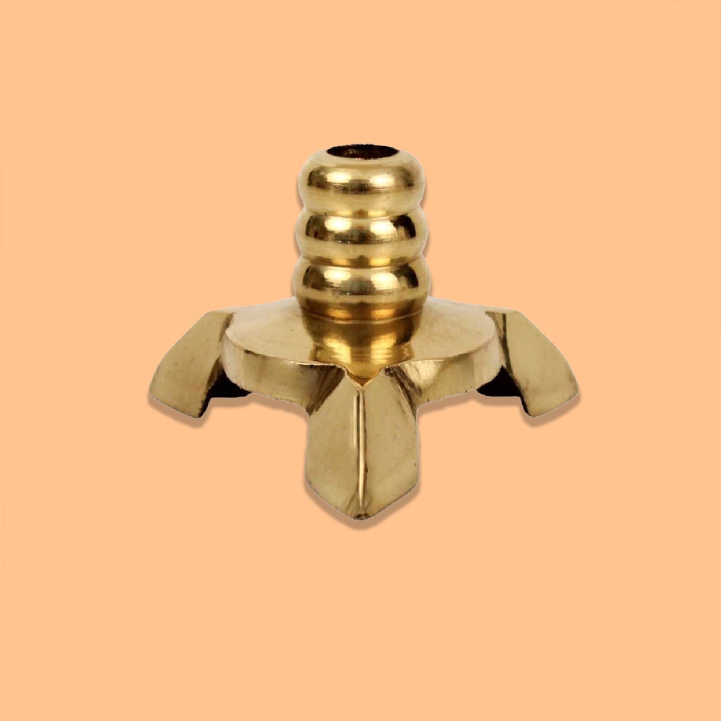 Brass Wick Holder (Vilakku Thiri Stand) - Big (Pital Batti Stand Bada)