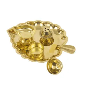 Thali Kumkum Plate With Diya