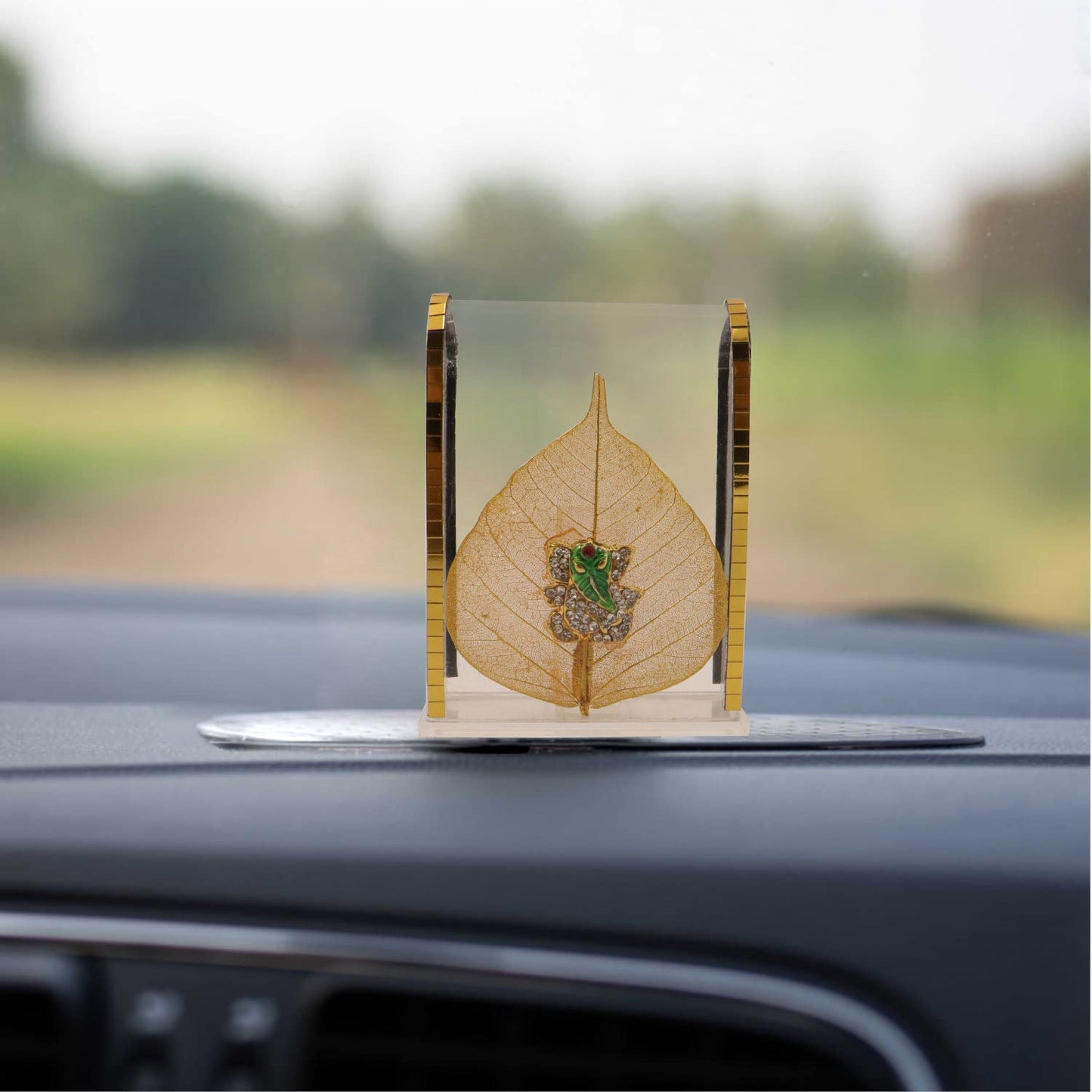 Acrylic Leaf Ganesha Murti-Small (Acrylic Patta Vinayak Murti Chota)