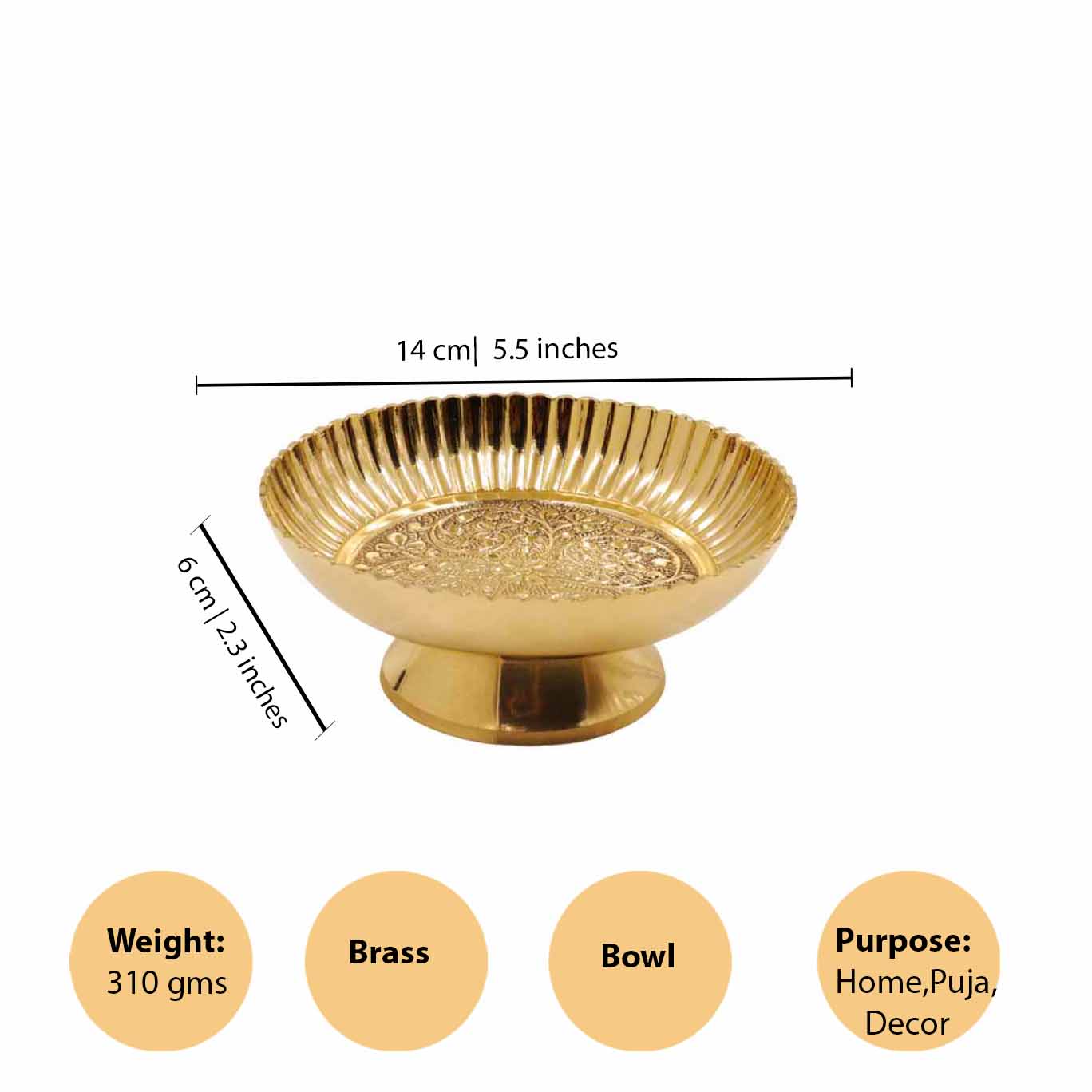 Designed Fruit Nuts Bowl