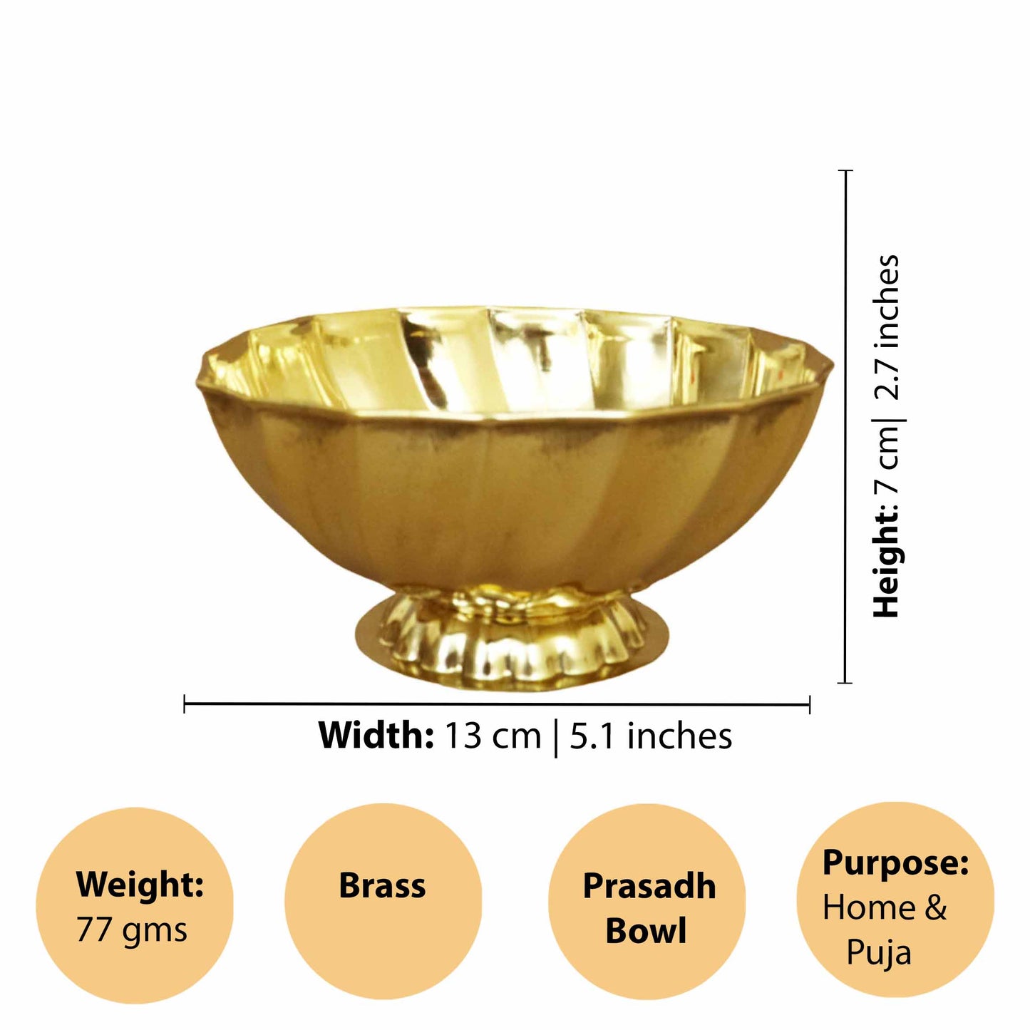 Brass Spiral Bowl with Stand