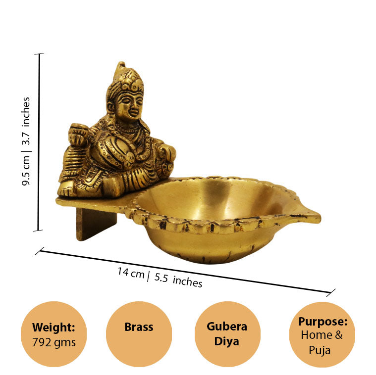 Kubera Lamp Weight-0.795 (Pital Dhan Devta Deepak / Wealth God Lamp)