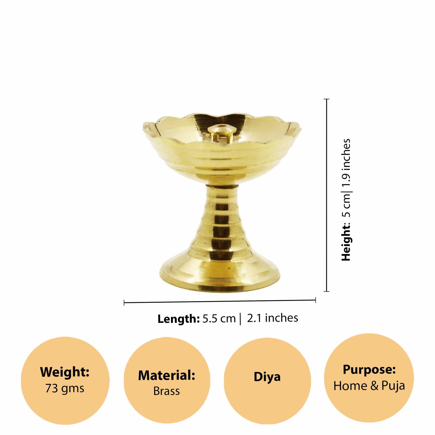 Brass Kangoora Pyali Diya