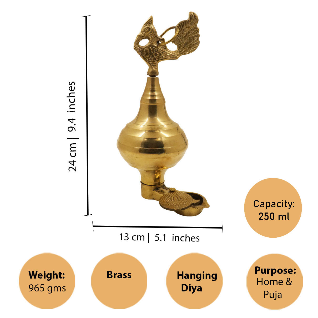 Brass Thodamani Vilakku (Pital Thodamani Deepak)