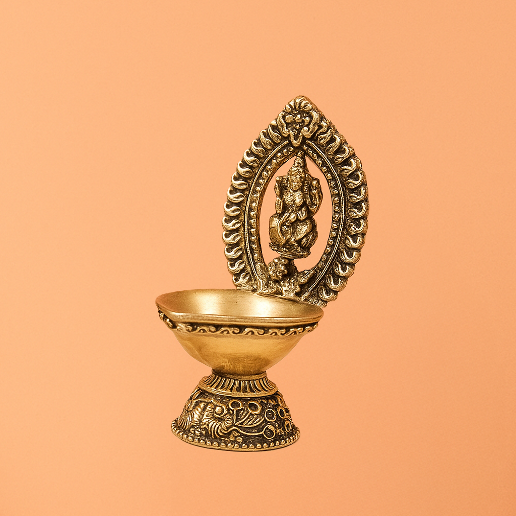 Brass Unique Lakshmi Diya (Pital Anokha Laxmi Deepak)