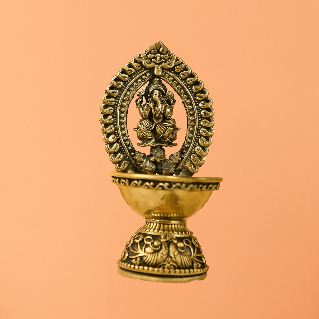 Brass Unique Ganesha Diya (Pital Anokha Vinayak Deepak)