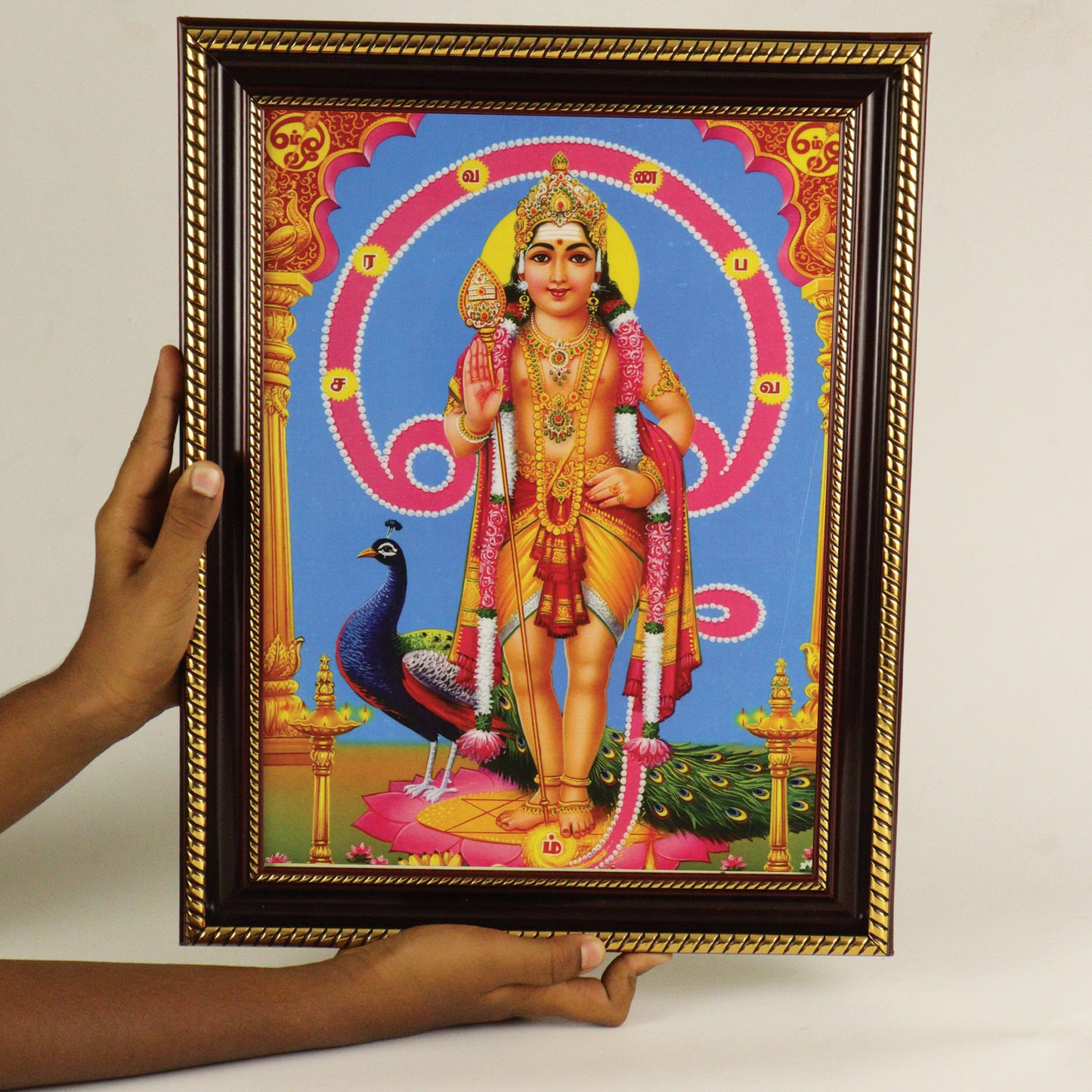 Djuize Plastic Gold God photo frame Palani murugar(om murugar)