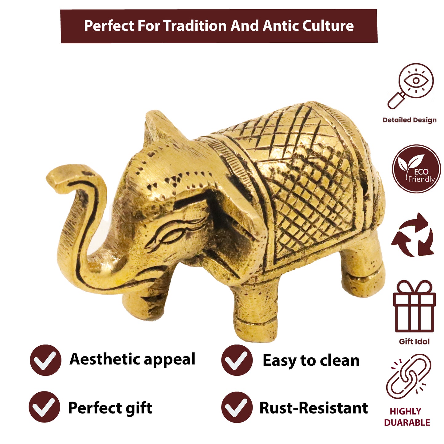 Brass Elephant Statue