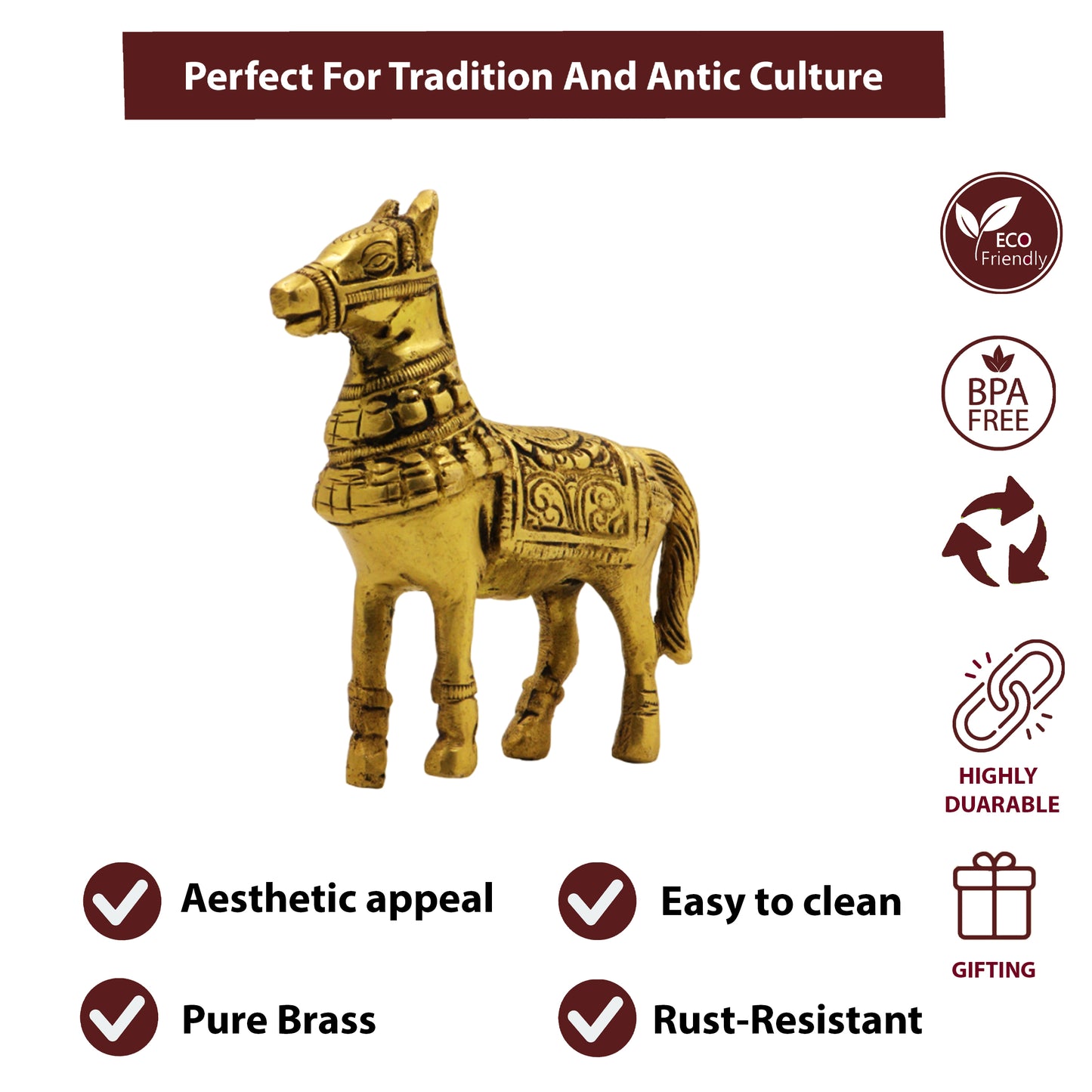 Brass Horse Statue (Pital Ghoda Murti / Ashva Statue)